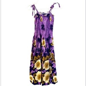 Hibiscus Collection Hawaii Floral Purple Dress